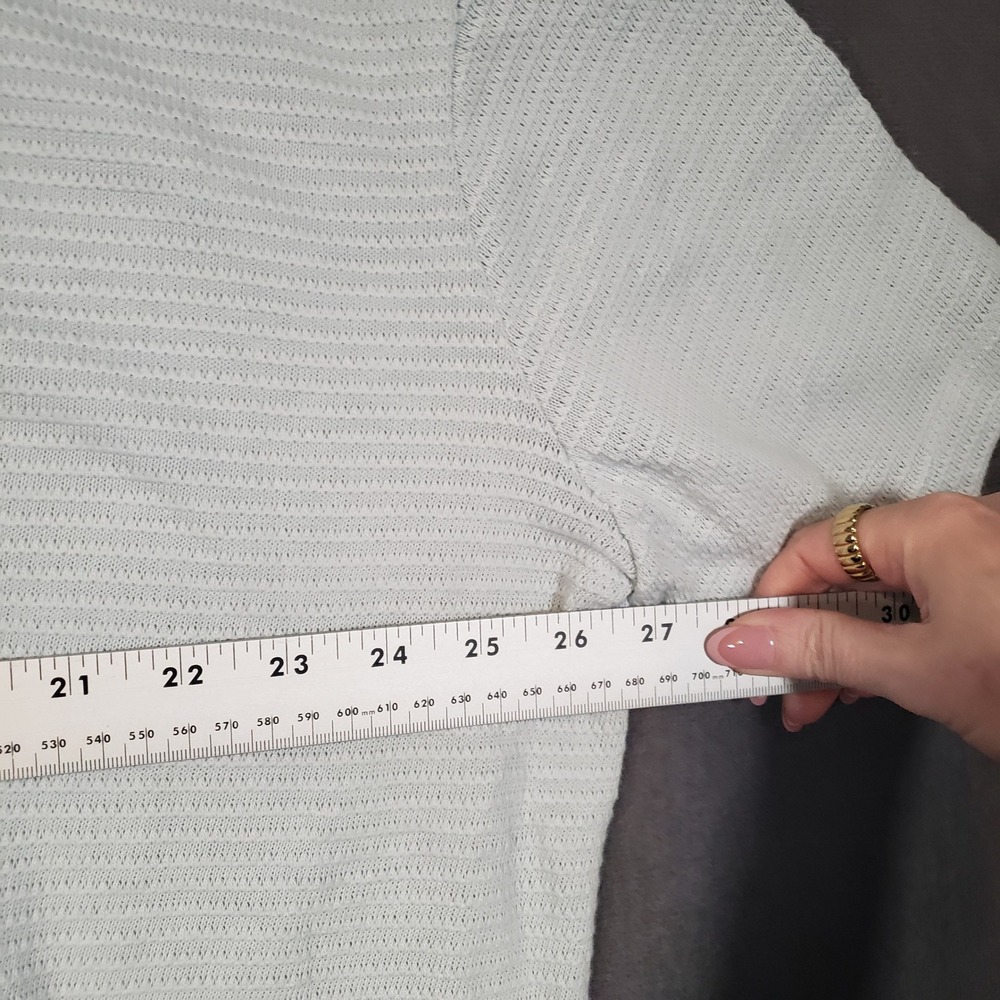 Express Textured Knit Shirt Mens XL Mint Green Short Sleeve Crew Neck - Picture 6 of 10